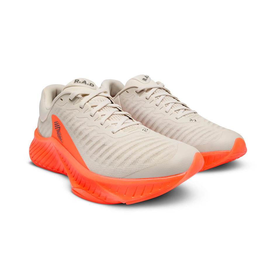 R.A.D® R-1 SUNSET ORANGE at R.A.D® UK - Performance Footwear . 02RADNEONREDRUNNERFRONT_57aa0ffc-d211-4d8c-a045-e2f3c1679246