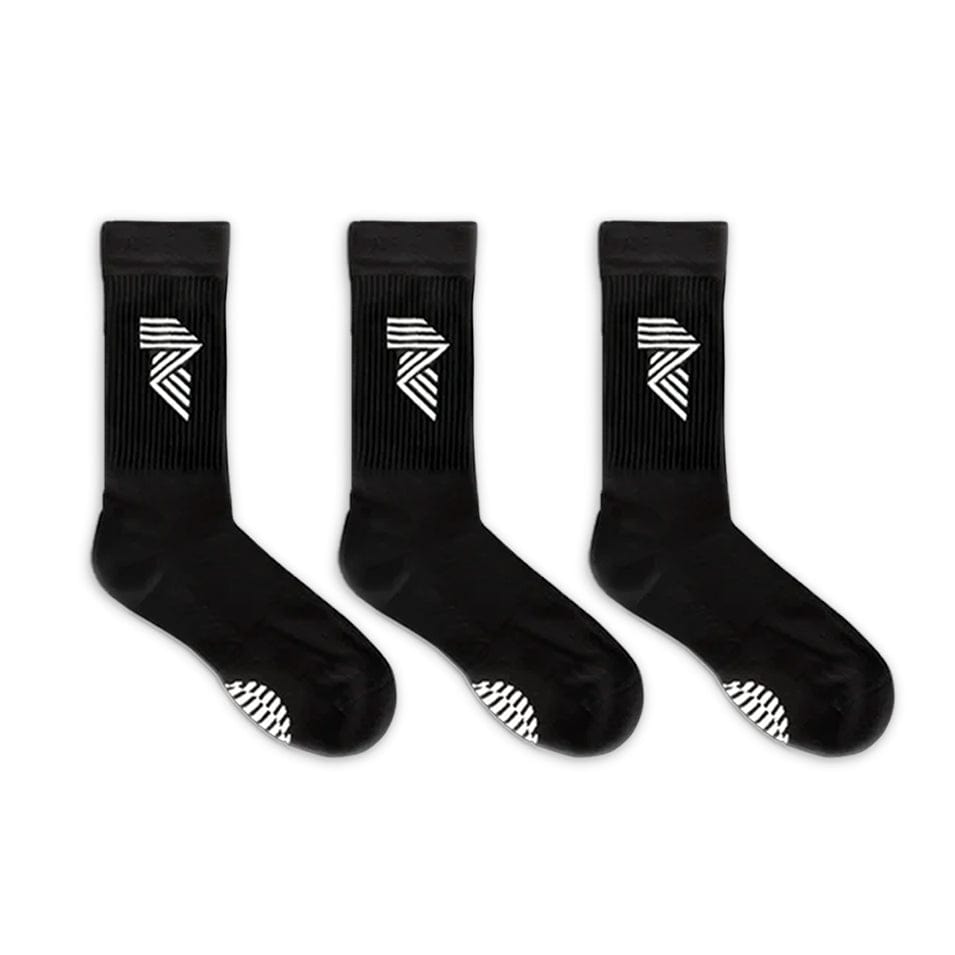 R.A.D® GENERAL SOCK TRIPLE PACK BLACK at R.A.D® UK - Performance Socks . 03_Black_R_logo_sock