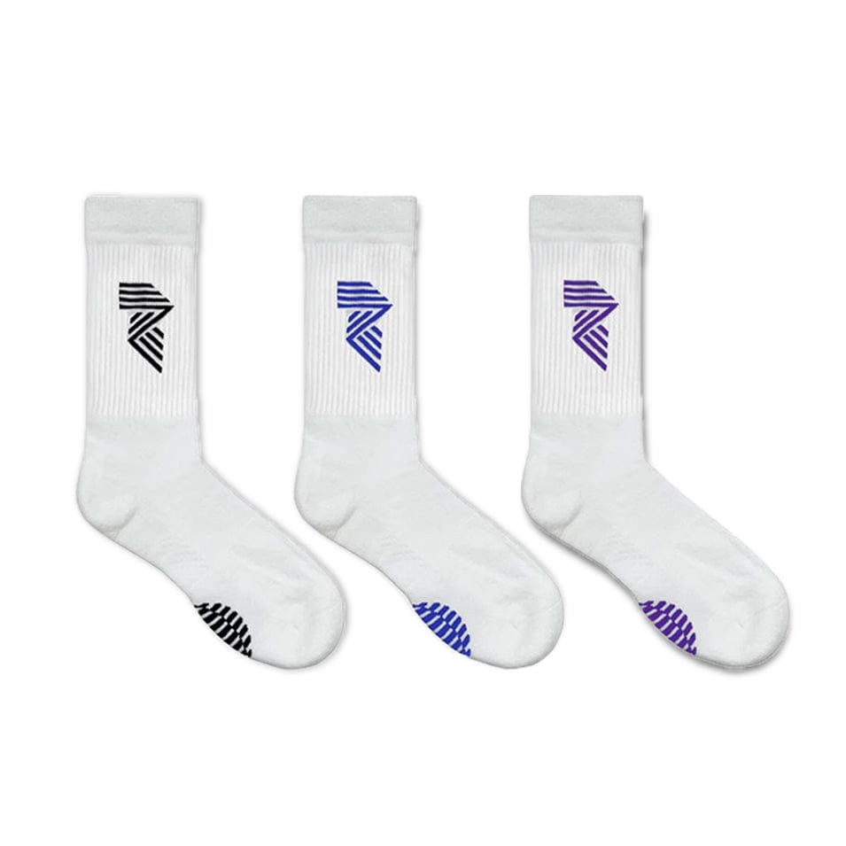R.A.D® GENERAL SOCK TRIPLE PACK WHITE MULTI at R.A.D® UK - Performance Socks . 03_R_logo_sock