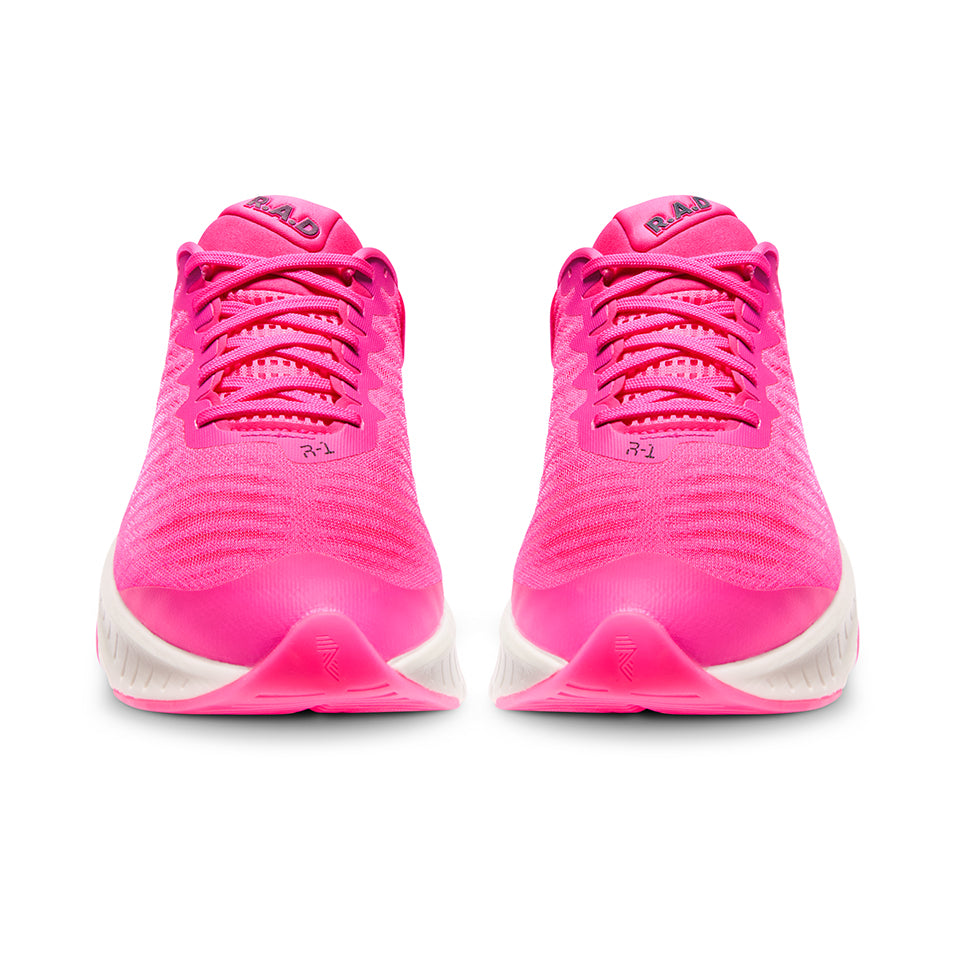 R.A.D® R-1 EUPHORIC PINK at R.A.D® UK - Performance Footwear . 04_RAD_R1_NEON_PINK_RUNNER_TOES