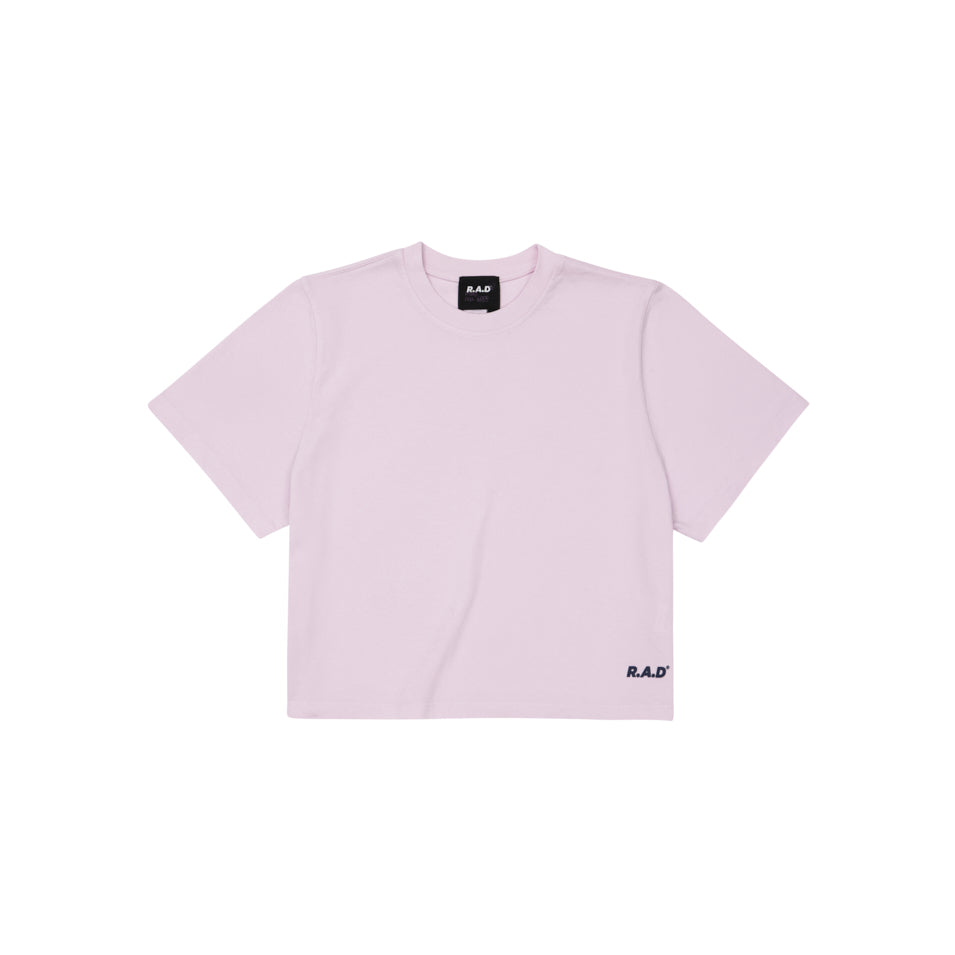 LOGO CROP TEE LAVENDER FOG at R.A.D® UK - Performance Crop Tee . CROPPRINTED_CROPTEE_LAVFOG_1_0092add6-7af5-4292-a85a-01ef0eea89f9