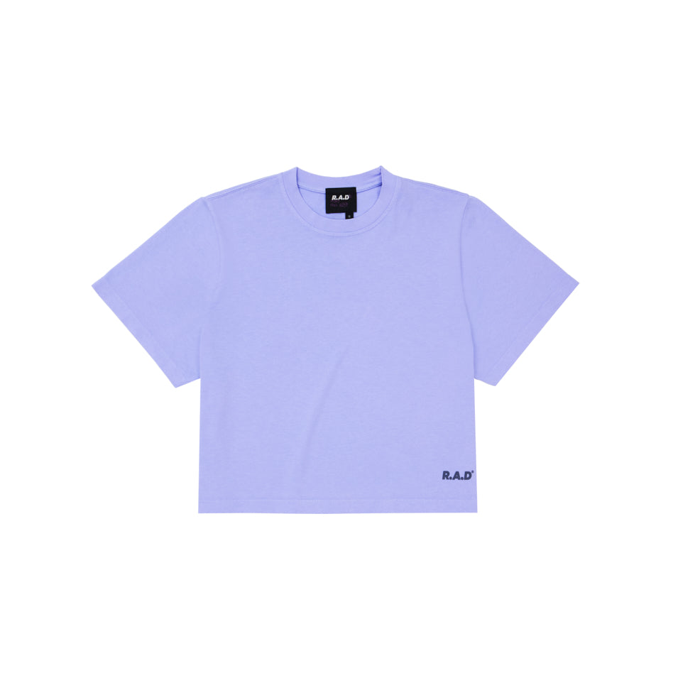 LOGO CROP TEE BABY LAV at R.A.D® UK - Performance Crop Tee . CROP_PRINTED_CROP_TEE_BABY_LAV_1_dd79ff91-aef3-437b-be60-bd5b98951fb9