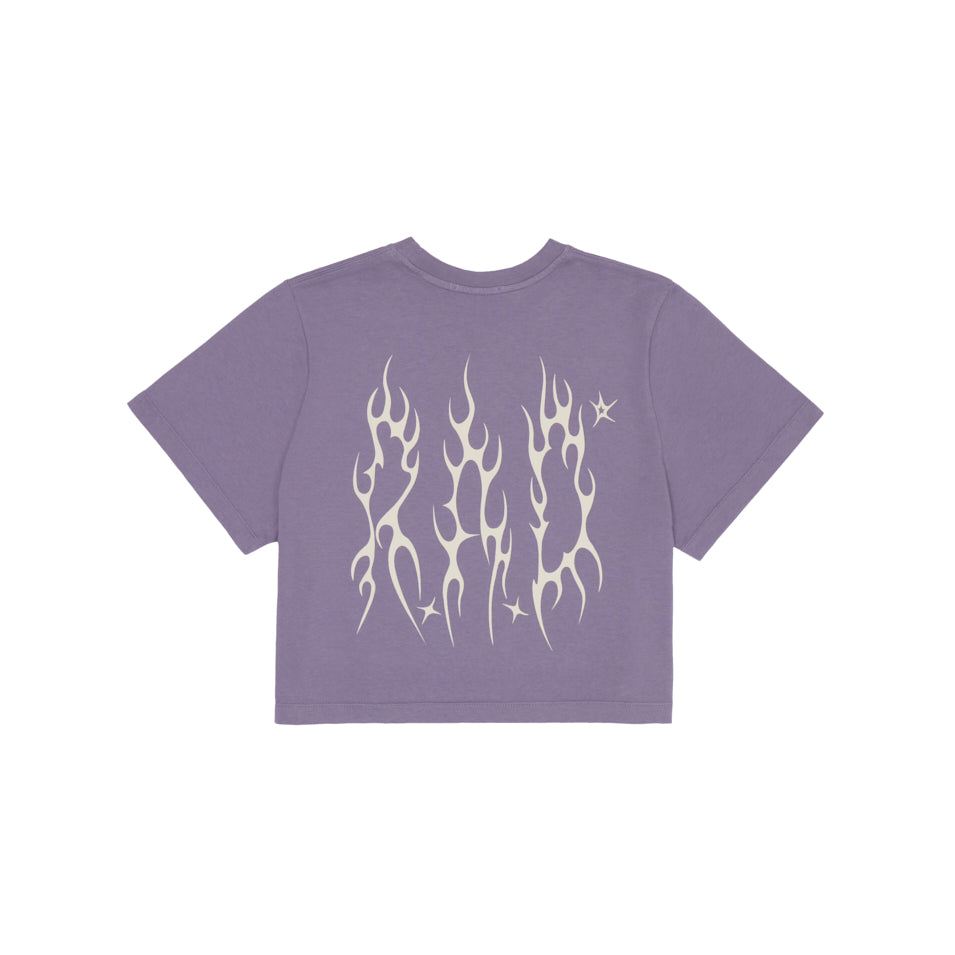 METAL CROP TEE PURPLE TWILIGHT at R.A.D® - Performance Crop Tee