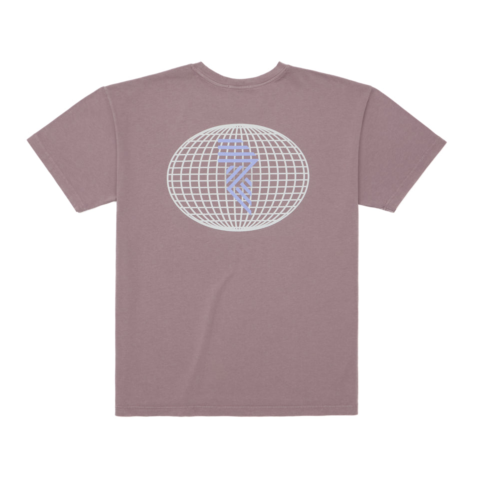 HEAVY™ 'R' GLOBE TEE DUST PURPLE