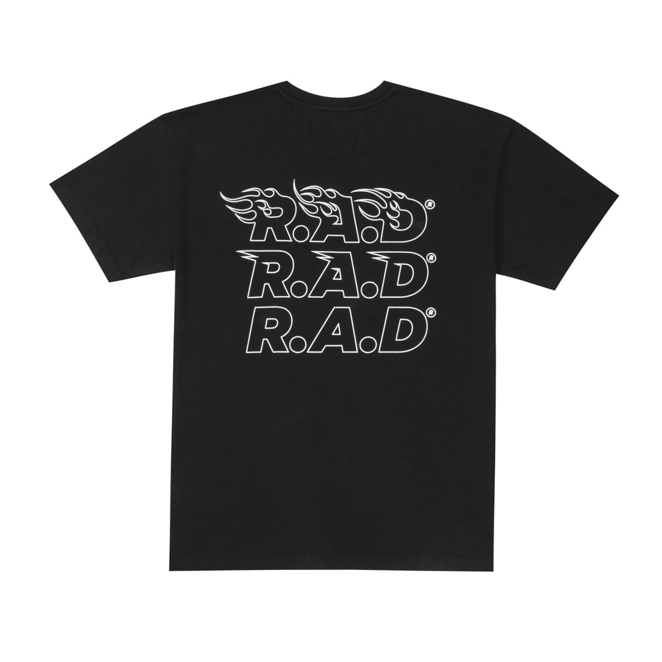 HEAVY™ 3XR.A.D® TEE BLACK at R.A.D® - Performance Tees . 0326-HS3XRBL_R.A.DHEAVY_SSTee3XR.A.DBLACK_B