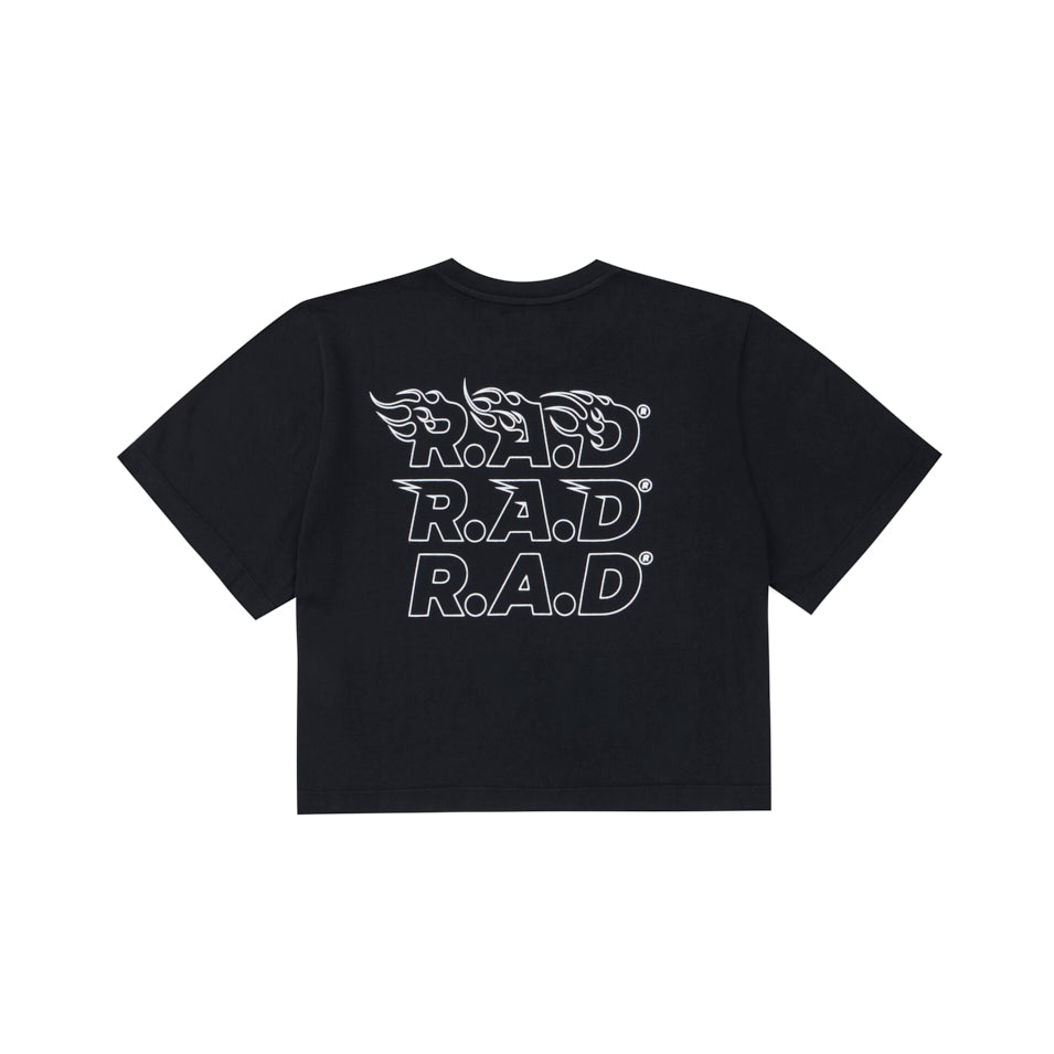 CROP 3XR.A.D® TEE BLACK