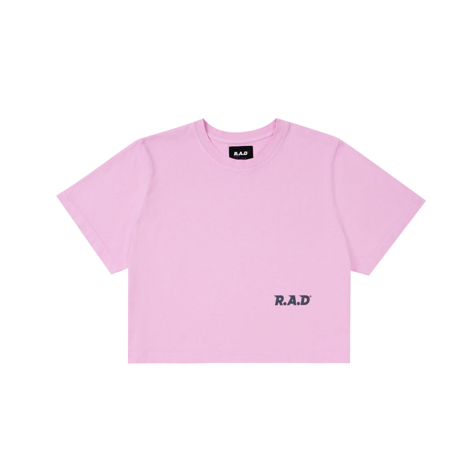 CROP 3XR.A.D® TEE PINK LAV at R.A.D® - Performance Crop Tee . 0326-WCT3XRPL_R.A.DWomensCroppedTee3XR.A.DPINKLAV_A