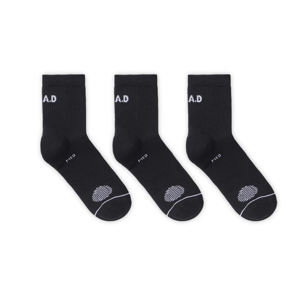 SHORTIE SOCK TRIPLE PACK BLACK