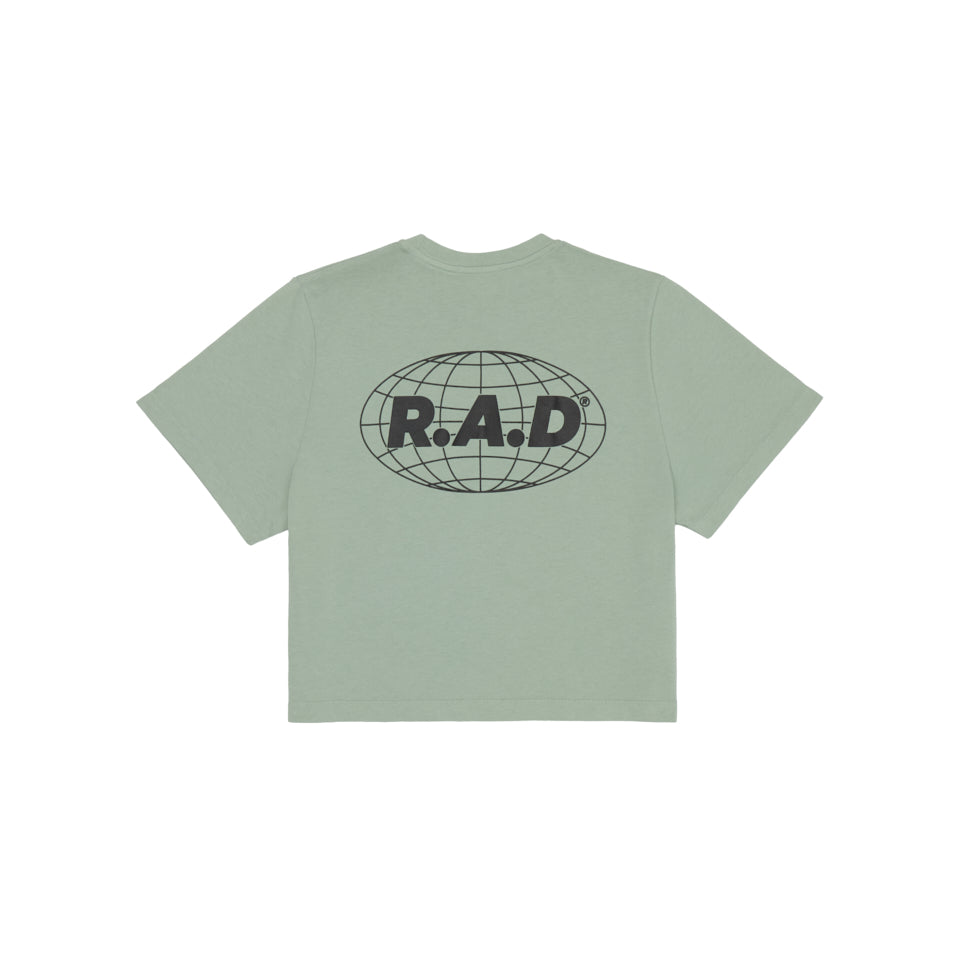 GLOBE CROP TEE JADE at R.A.D® - Performance Crop Tee