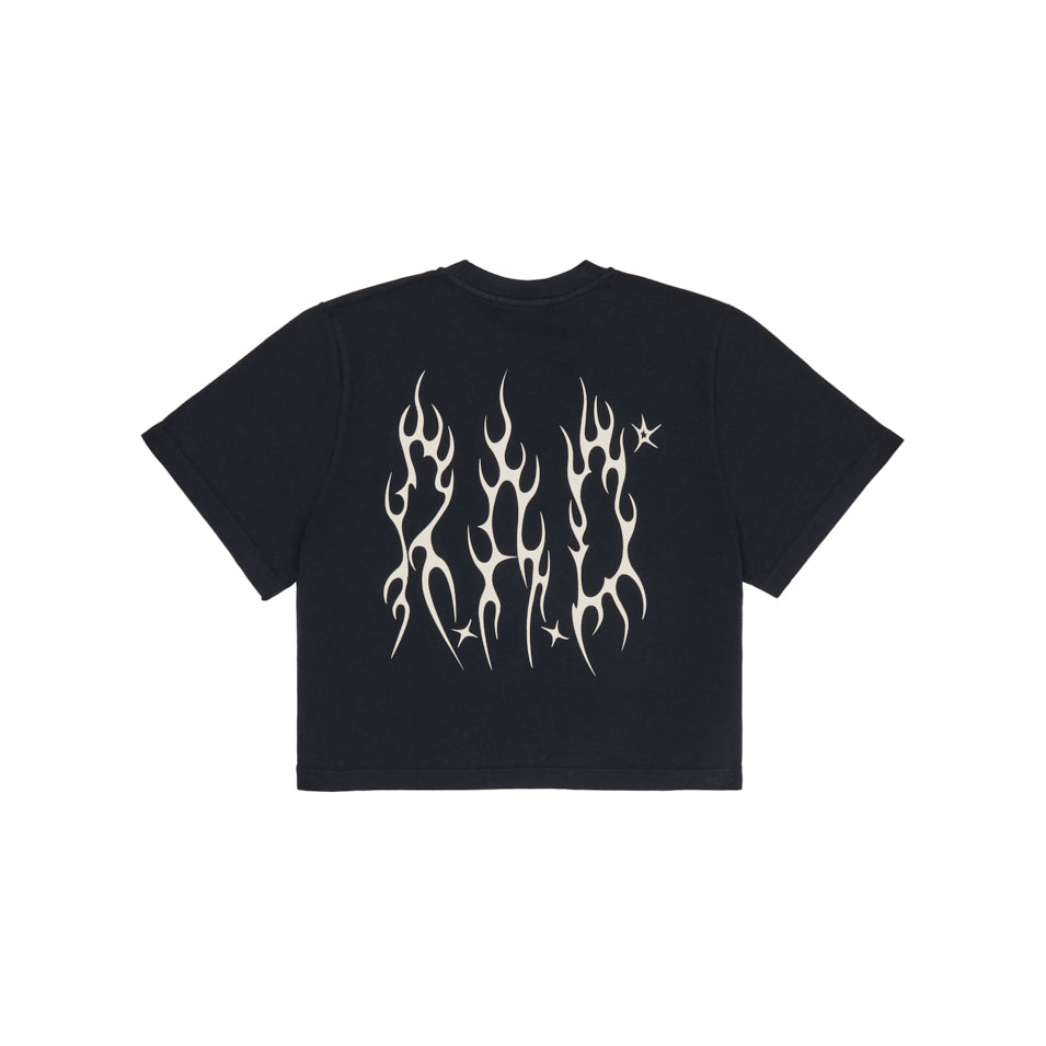 METAL CROP TEE BLACK at R.A.D® - Performance Crop Tee