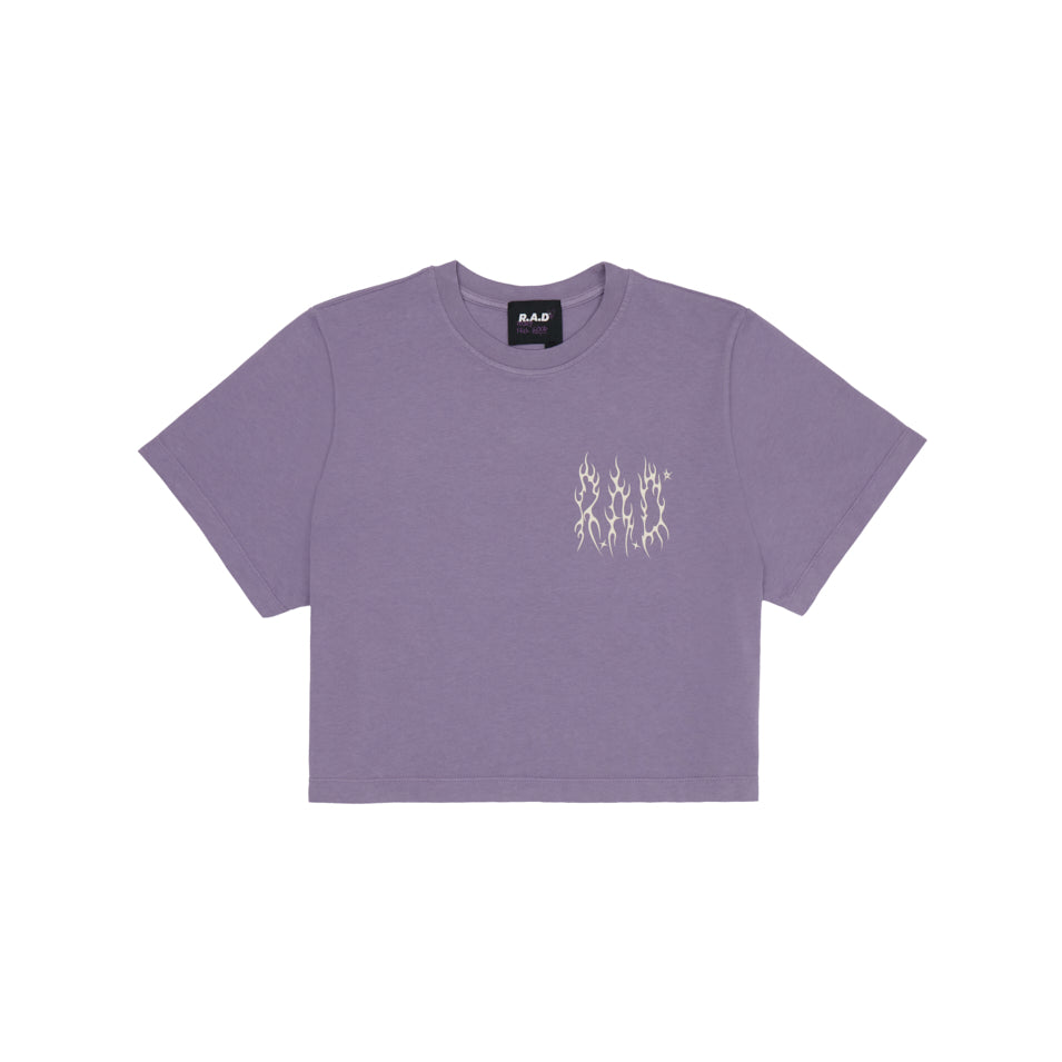 METAL CROP TEE PURPLE TWILIGHT at R.A.D® - Performance Crop Tee