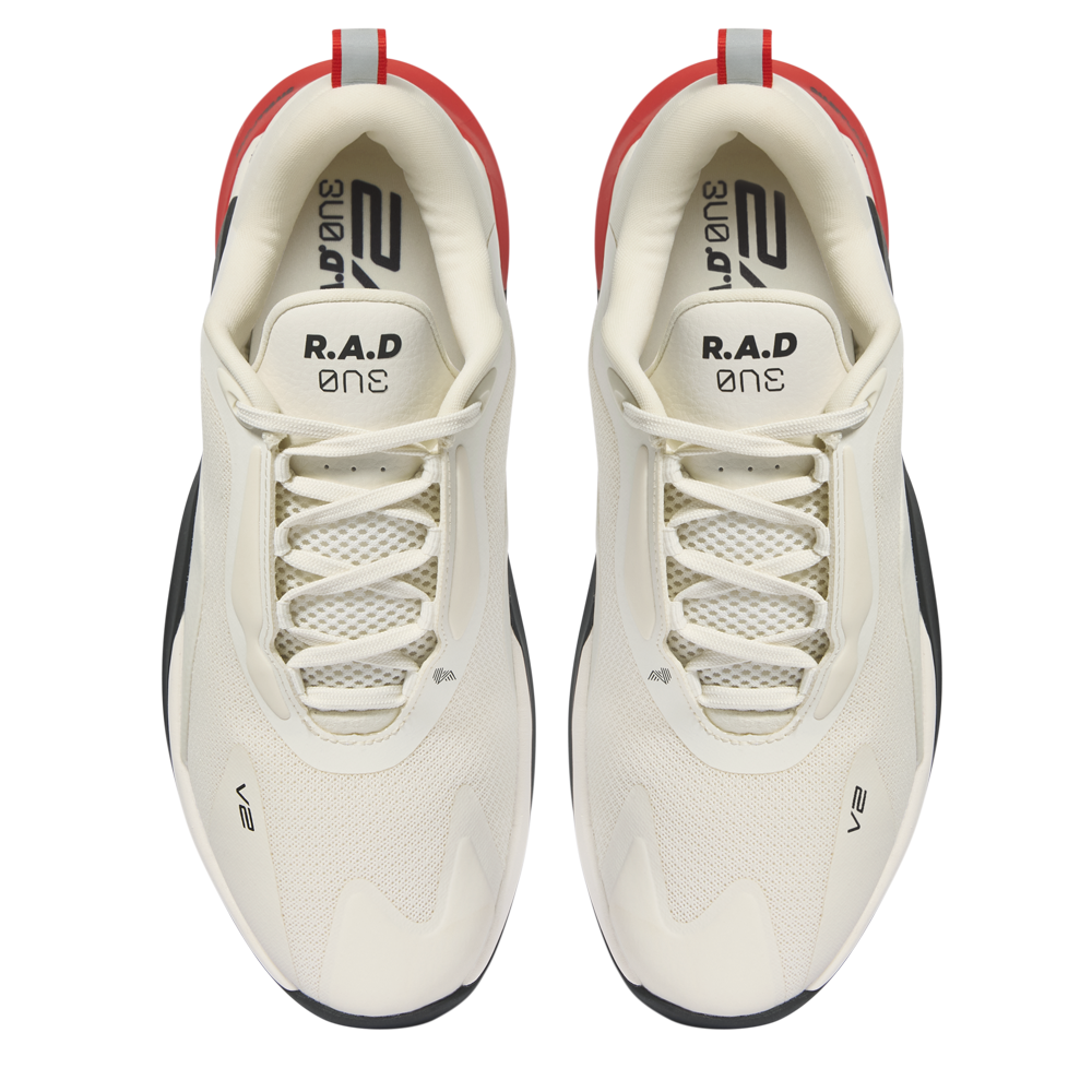 R.A.D® ONE V2 RACING WHITE at R.A.D® - Performance Footwear . R.A.D_V2_ECOMM_TOFU_MOONLESS_NIGHT_TOMATO_TOP