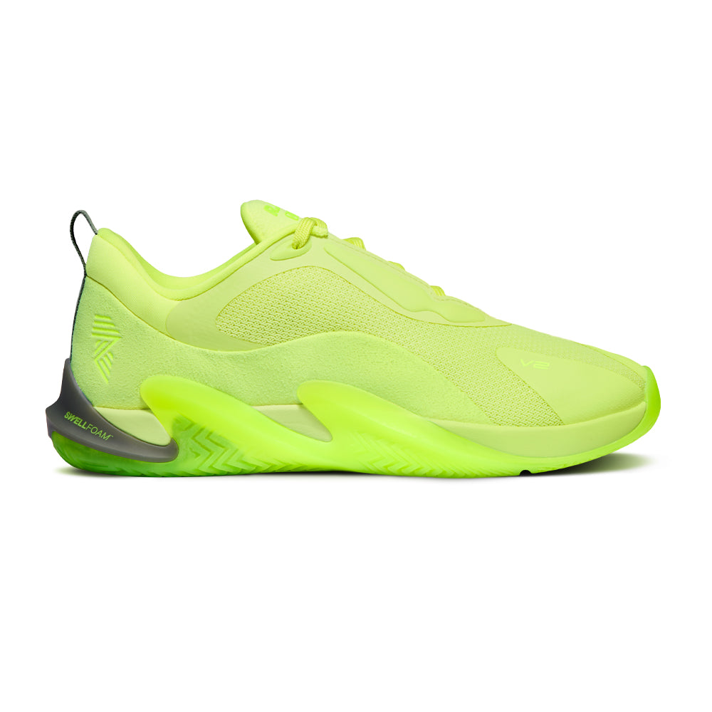 R.A.D® ONE V2 LIME ZEST at R.A.D® - Performance Footwear . RADV2MINIMAL_GRAY_VIVID_GREENSide — View 1