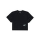 GLOBE CROP TEE BLACK at R.A.D® - Performance Crop Tee . SKETCHGLOBECROP_BLACK_A