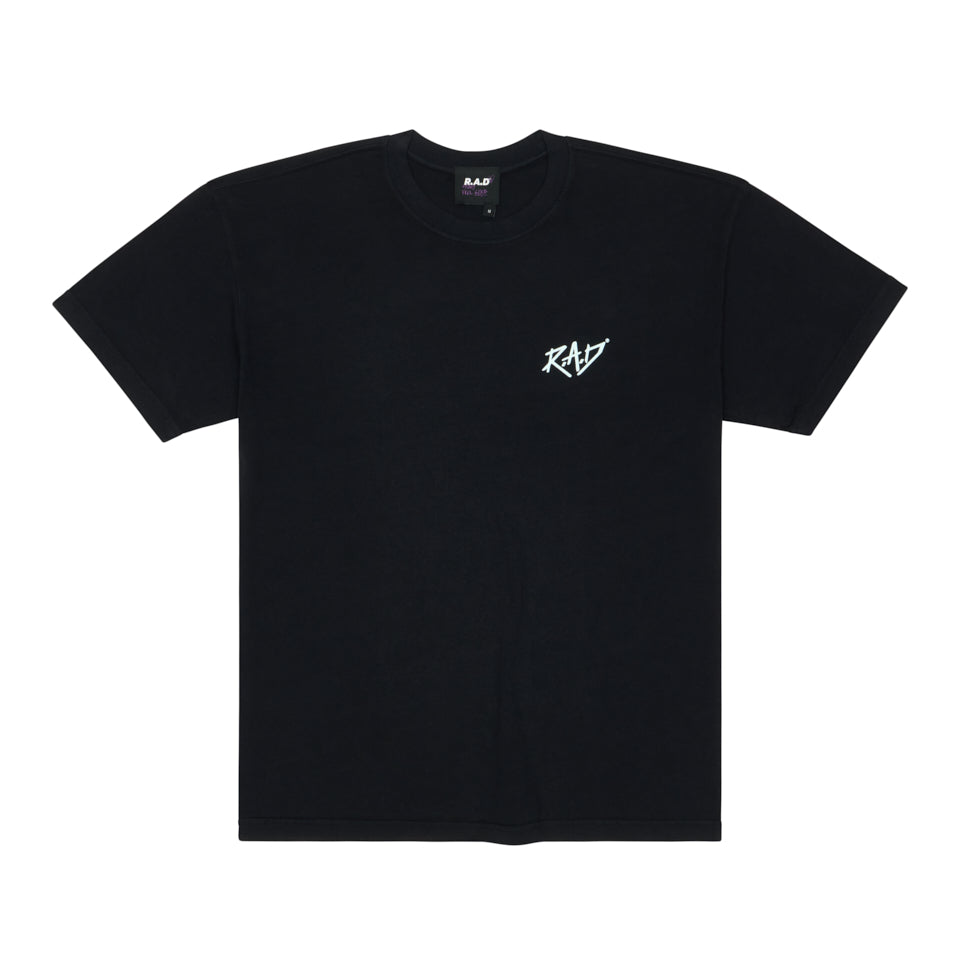 HEAVY™ GLOBE TEE BLACK at R.A.D® - Performance Tees . SKETCHGLOBE_BLACK_0325-HSGL1BL_A — View 2
