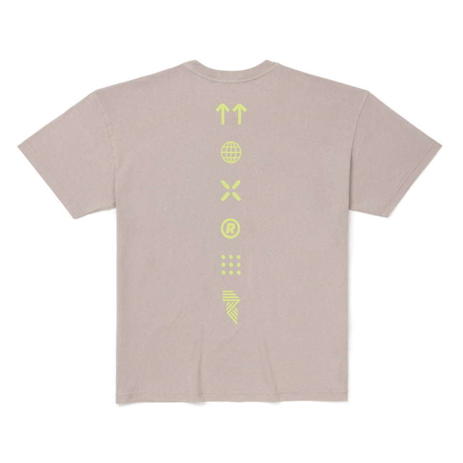 ICONS TEE PEBBLE GRAY